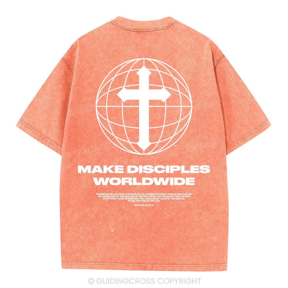 Make Disciples WorldWide Christian Washed T-Shirt
