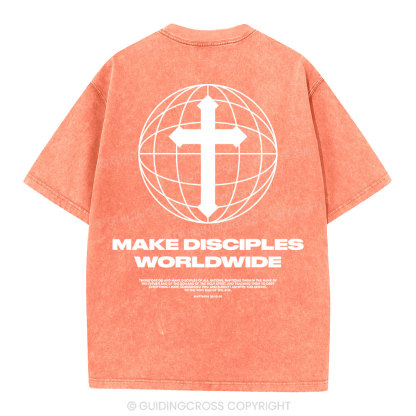 Make Disciples WorldWide Christian Washed T-Shirt