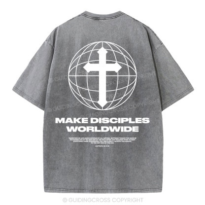 Make Disciples WorldWide Christian Washed T-Shirt