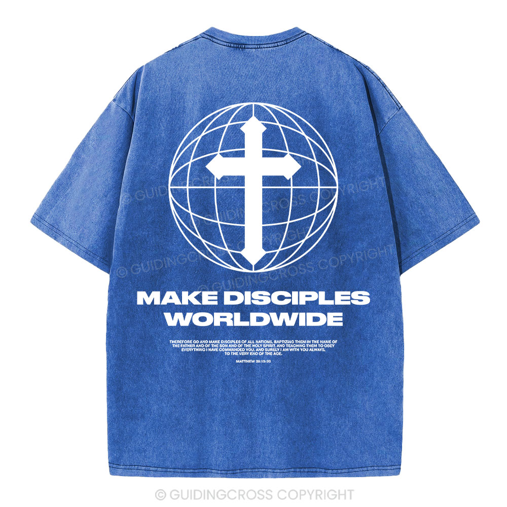 Make Disciples WorldWide Christian Washed T-Shirt