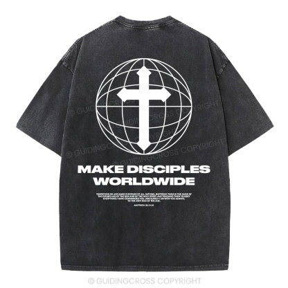 Make Disciples WorldWide Christian Washed T-Shirt