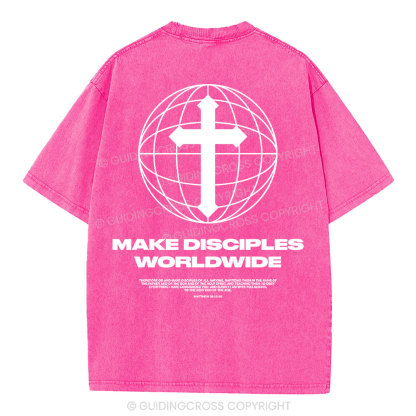 Make Disciples WorldWide Christian Washed T-Shirt
