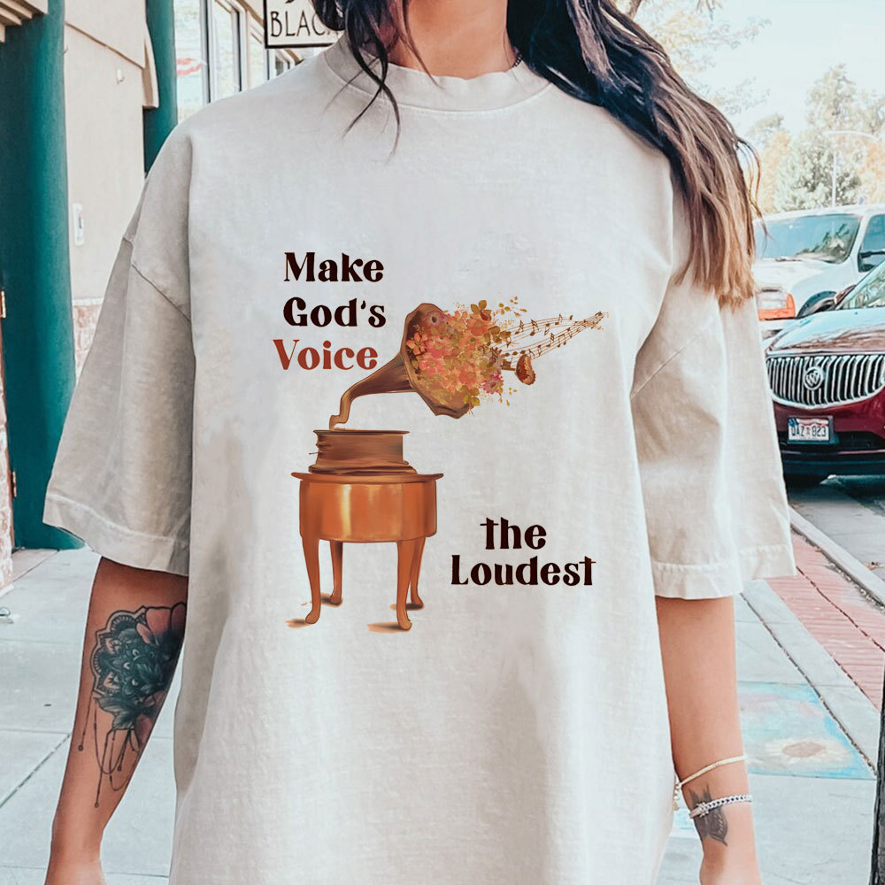 Make God Voice Christian Washed T-Shirt