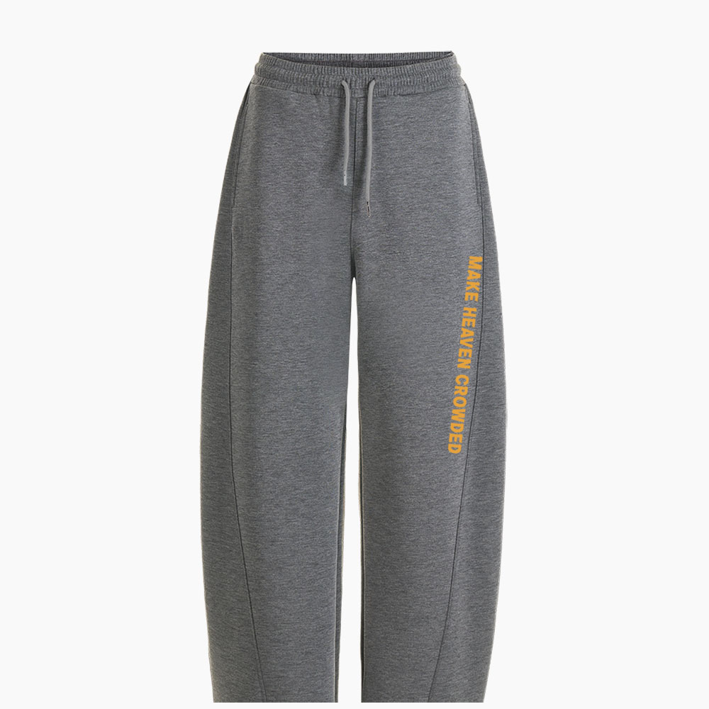 Make Heaven Crowded Christian Minimalist Knit Barrel Sweatpants