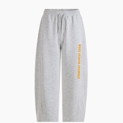 Make Heaven Crowded Christian Minimalist Knit Barrel Sweatpants