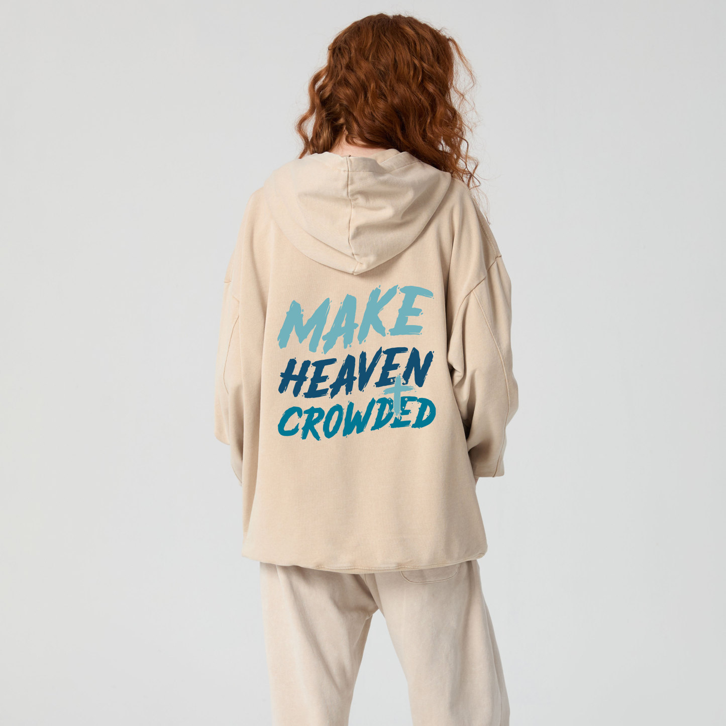 Make Heaven Crowded Christian Washed Hoodie