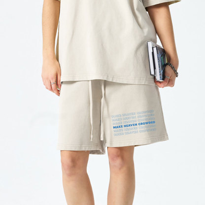 Make Heaven Crowded Christian Washed Shorts