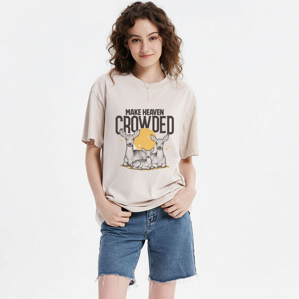 Make Heaven Crowded Christian Washed T-Shirt