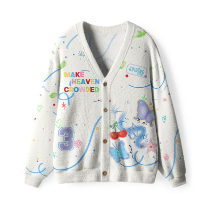 Make Heaven Crowded Furry Christian Lightweight Cardigan