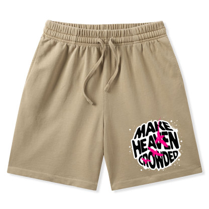 Make Heaven Crowed Christian Washed Shorts