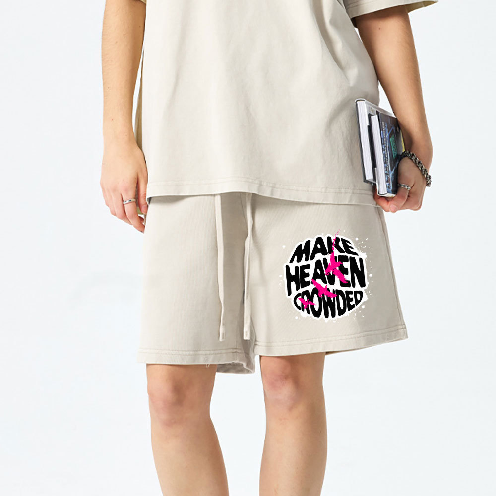 Make Heaven Crowed Christian Washed Shorts