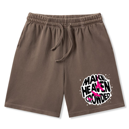 Make Heaven Crowed Christian Washed Shorts