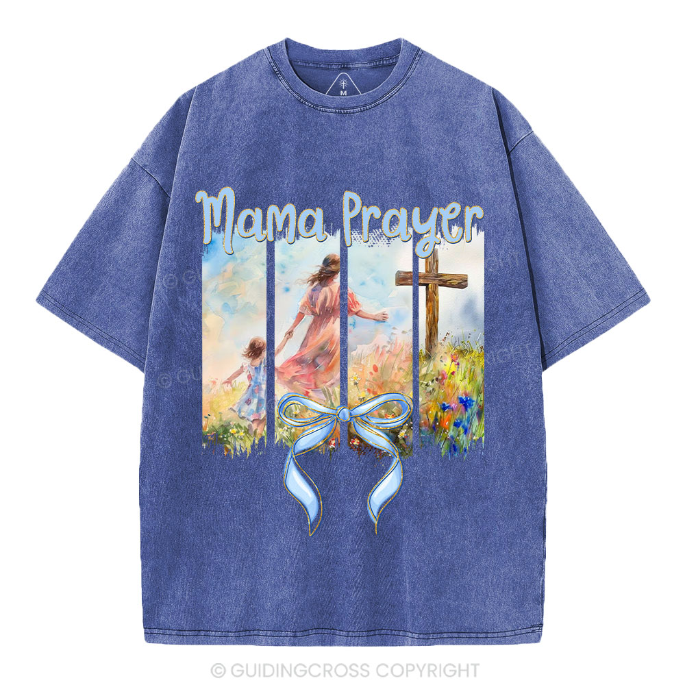 Mama Prayer Christian Washed T-Shirt
