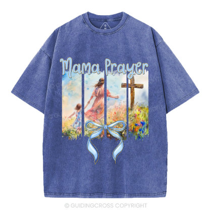 Mama Prayer Christian Washed T-Shirt