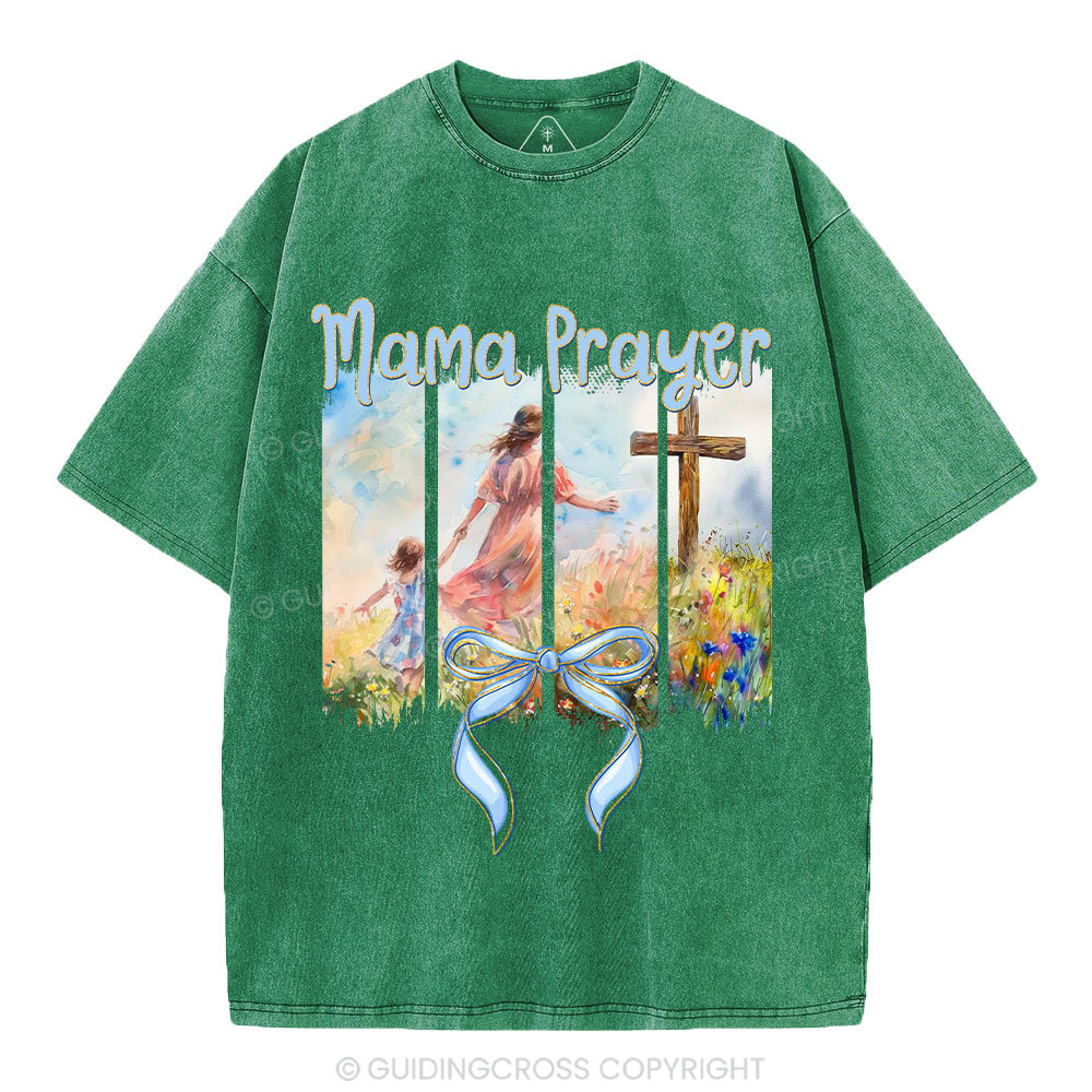 Mama Prayer Christian Washed T-Shirt