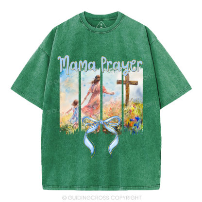 Mama Prayer Christian Washed T-Shirt