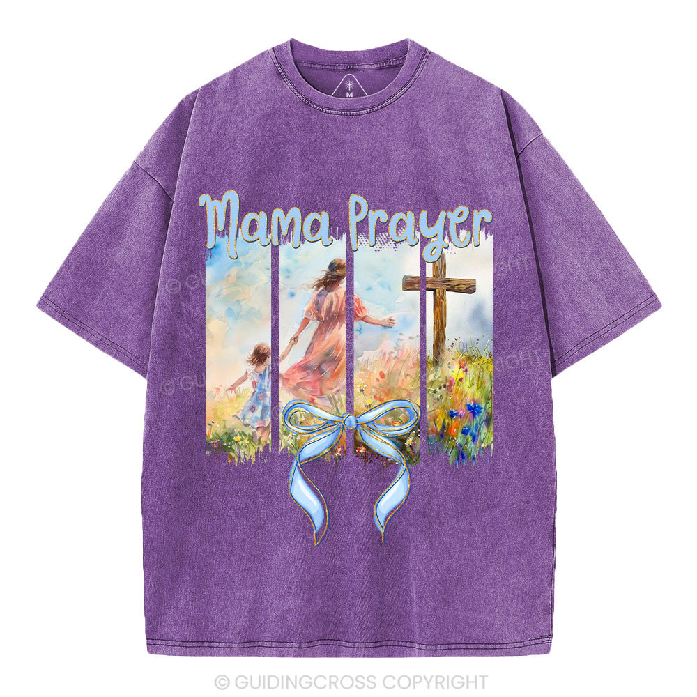 Mama Prayer Christian Washed T-Shirt