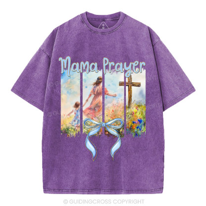 Mama Prayer Christian Washed T-Shirt