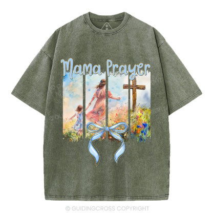 Mama Prayer Christian Washed T-Shirt