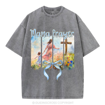 Mama Prayer Christian Washed T-Shirt