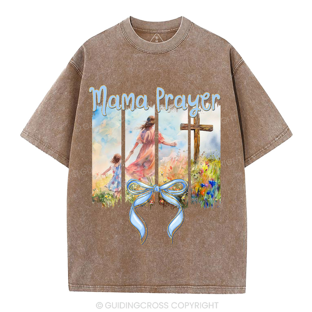 Mama Prayer Christian Washed T-Shirt