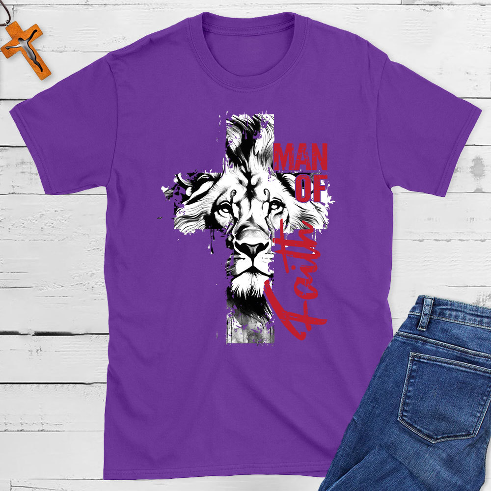 Man Of Faith Christian Lion Christian T-Shirt