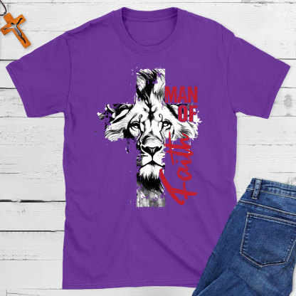 Man Of Faith Christian Lion Christian T-Shirt