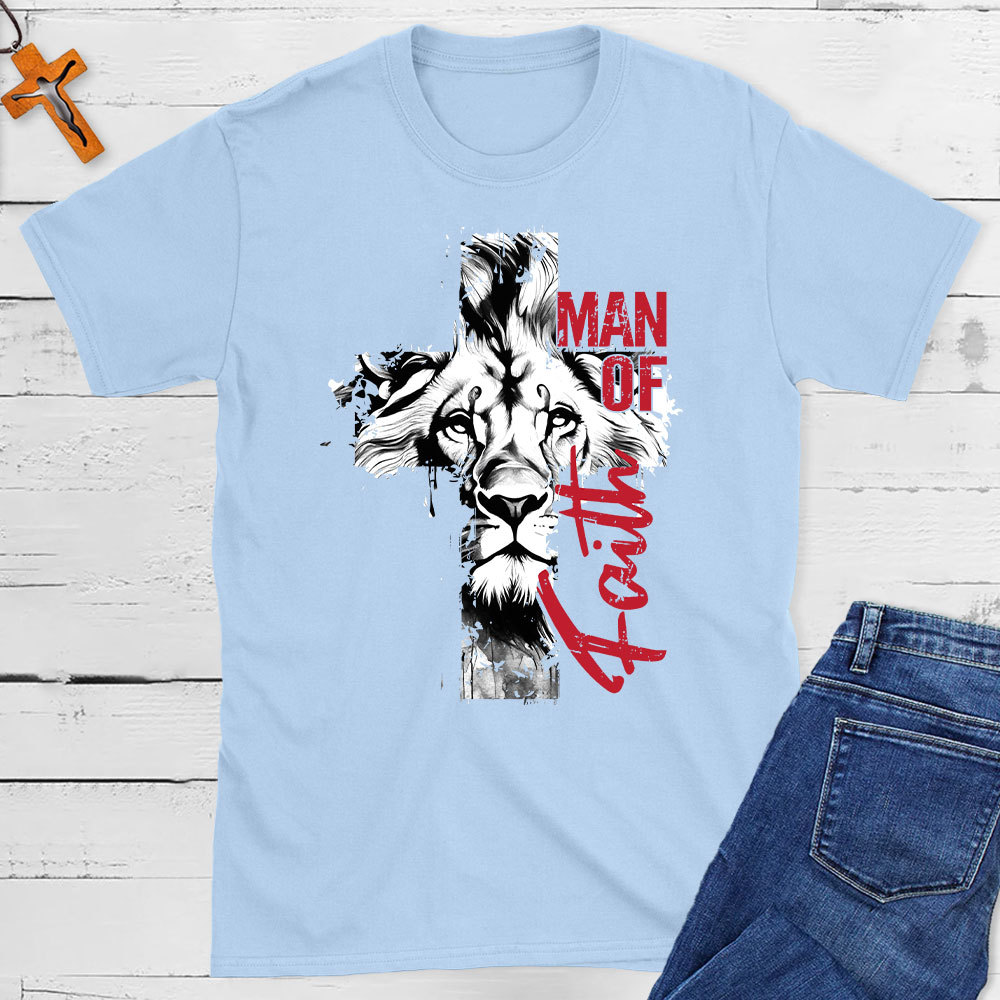 Man Of Faith Christian Lion Christian T-Shirt