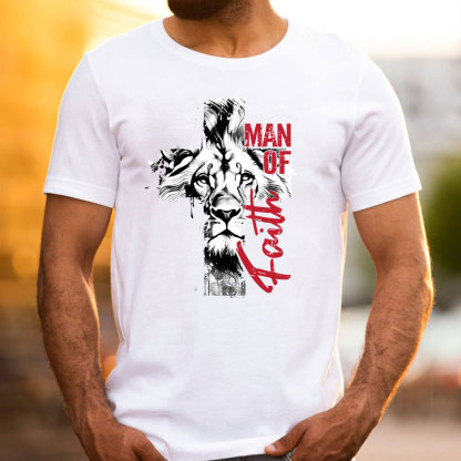 Man Of Faith Christian Lion Christian T-Shirt