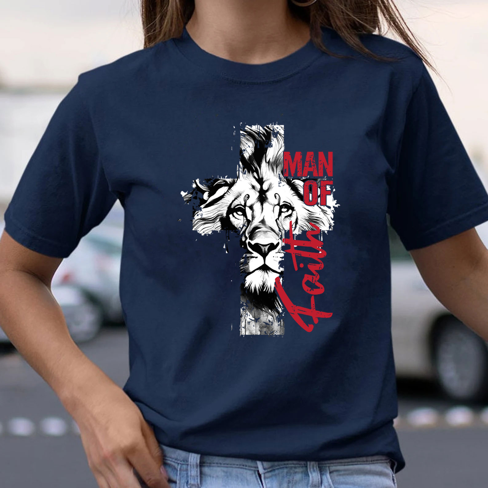 Man Of Faith Christian Lion Christian T-Shirt