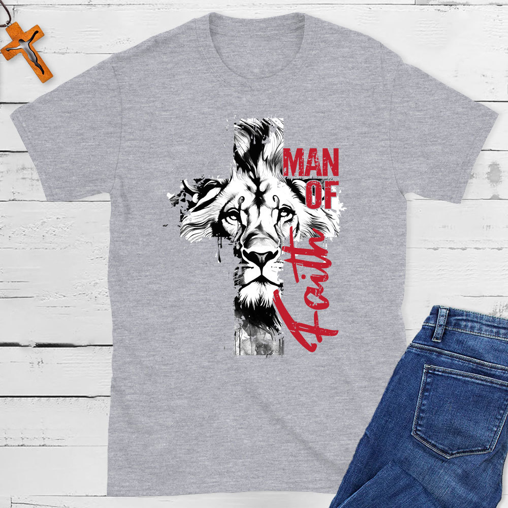 Man Of Faith Christian Lion Christian T-Shirt