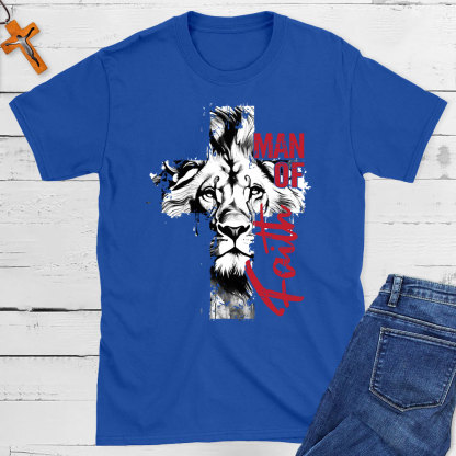 Man Of Faith Christian Lion Christian T-Shirt