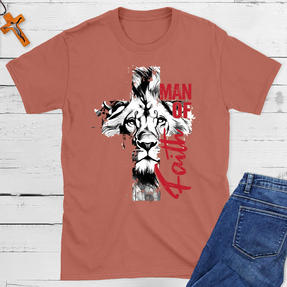 Man Of Faith Christian Lion Christian T-Shirt