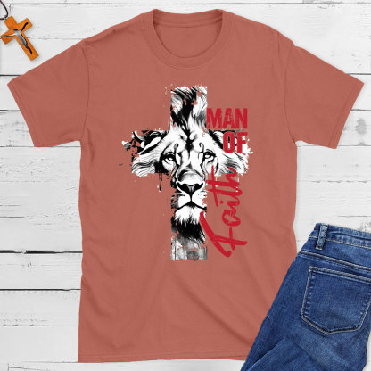 Man Of Faith Christian Lion Christian T-Shirt
