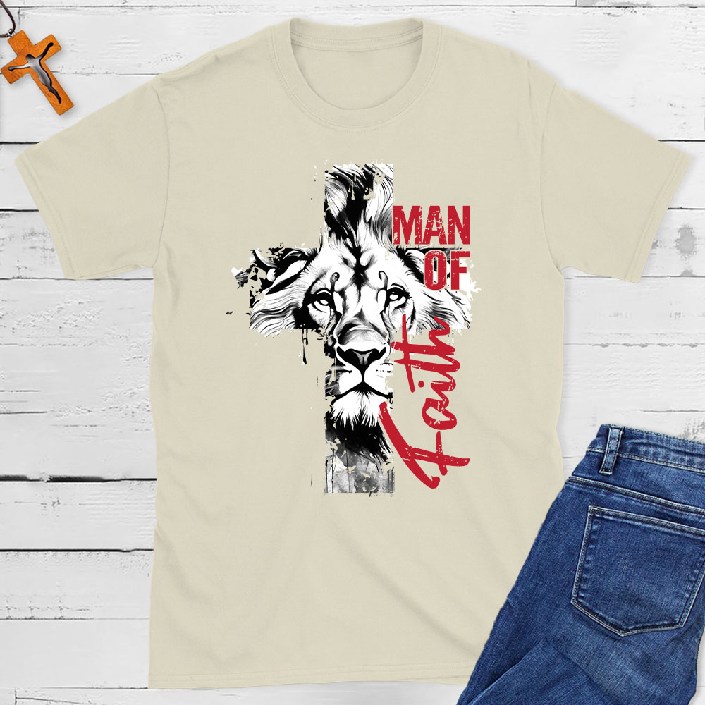 Man Of Faith Christian Lion Christian T-Shirt