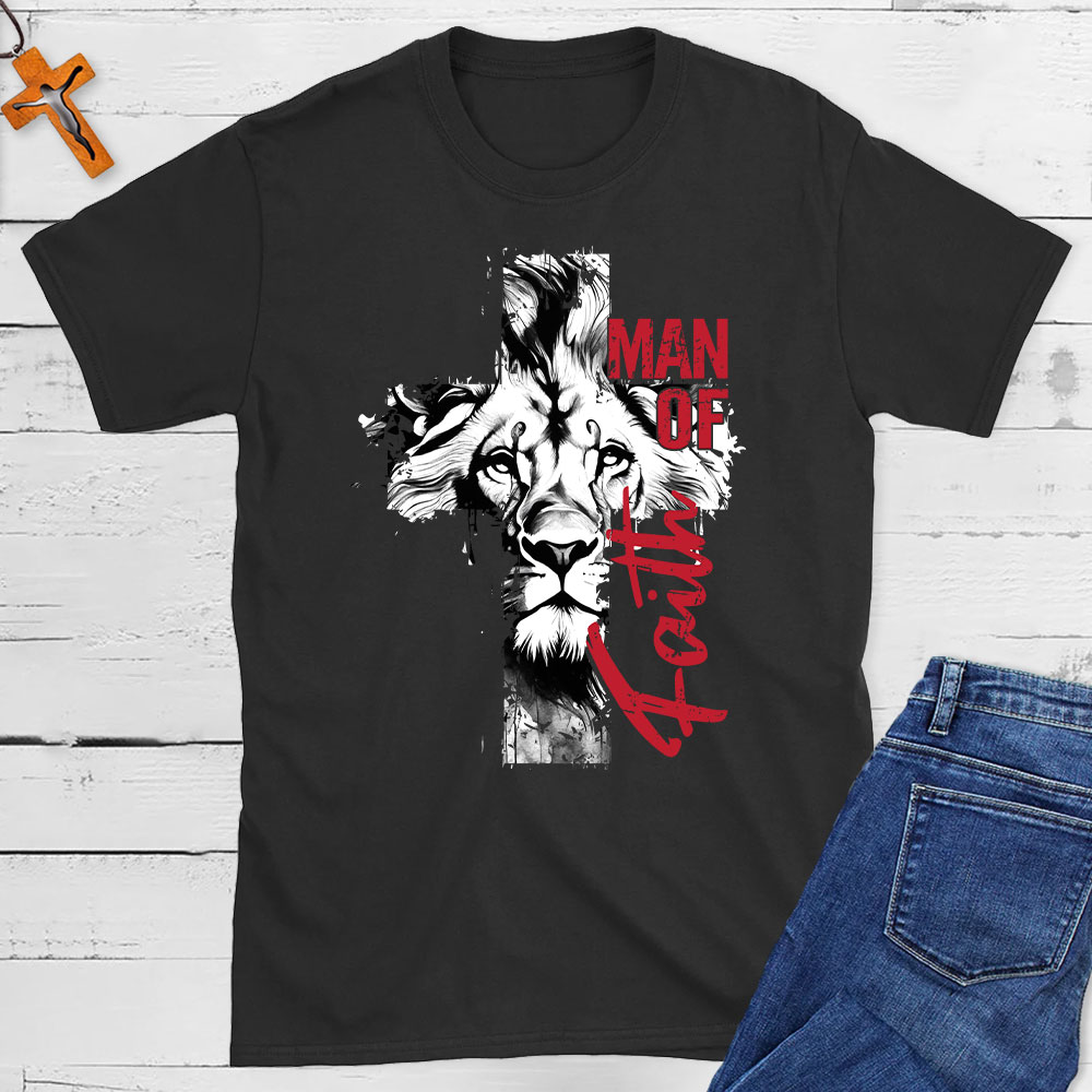 Man Of Faith Christian Lion Christian T-Shirt