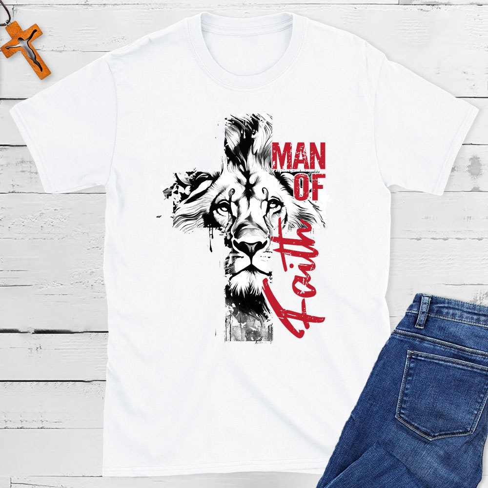 Man Of Faith Christian Lion Christian T-Shirt