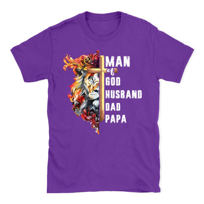 Man Of God Christian Lion T-Shirt