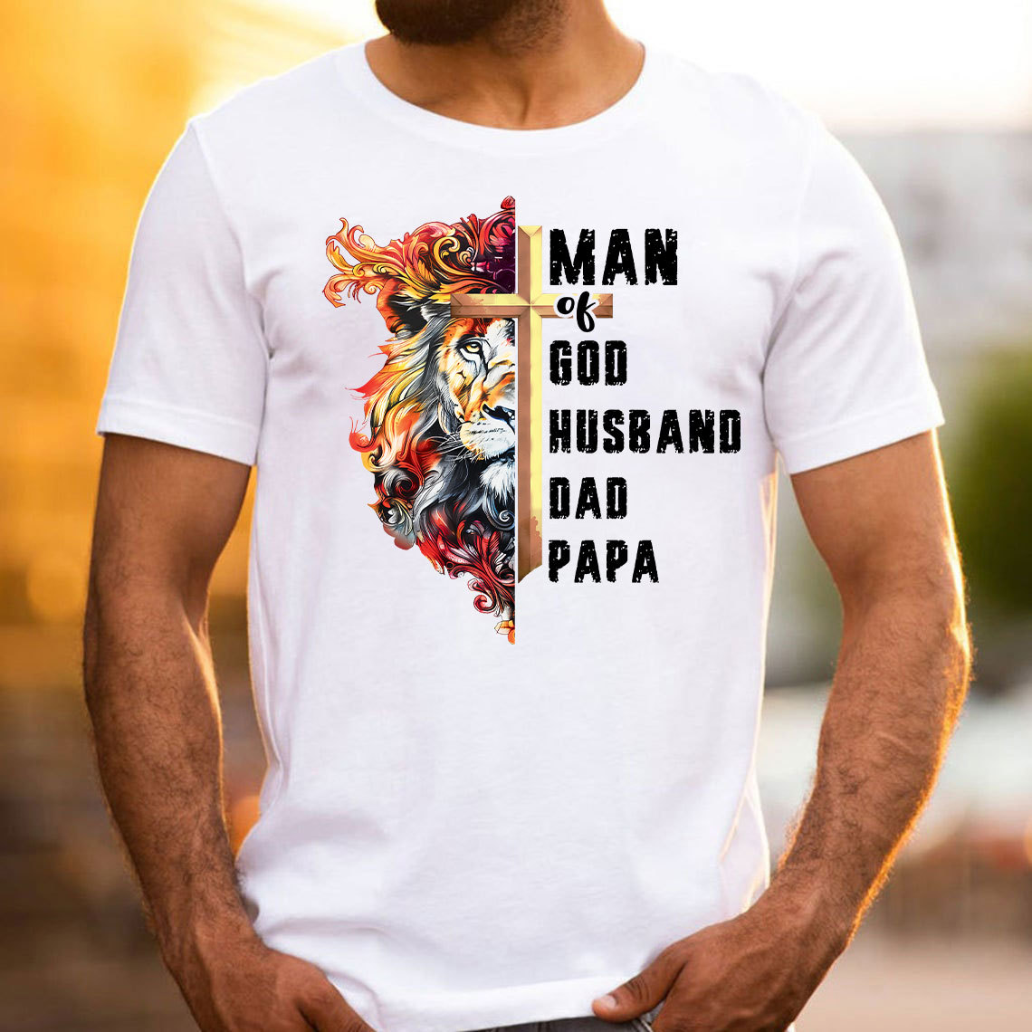 Man Of God Christian Lion T-Shirt