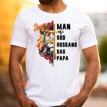 Man Of God Christian Lion T-Shirt