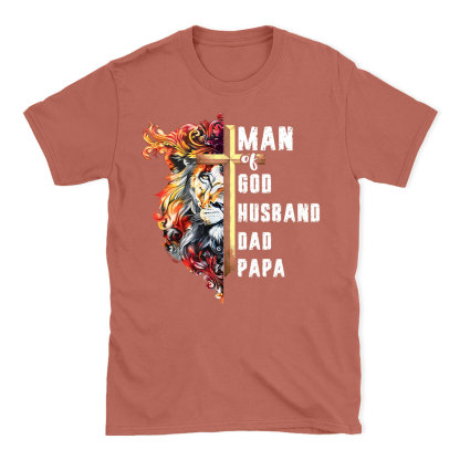 Man Of God Christian Lion T-Shirt