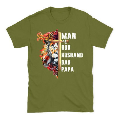 Man Of God Christian Lion T-Shirt