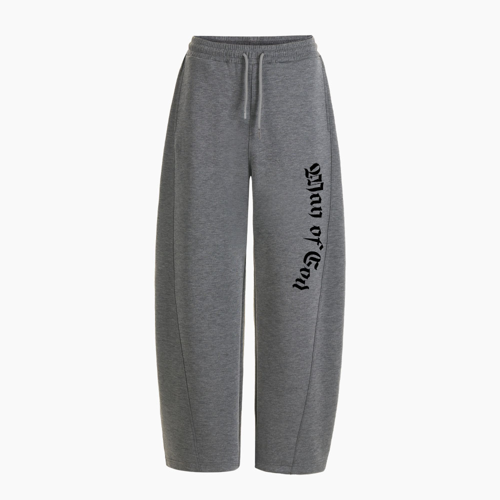Man Of God Christian Minimalist Knit Barrel Sweatpants