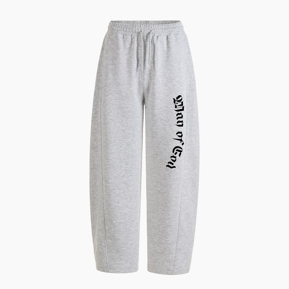Man Of God Christian Minimalist Knit Barrel Sweatpants