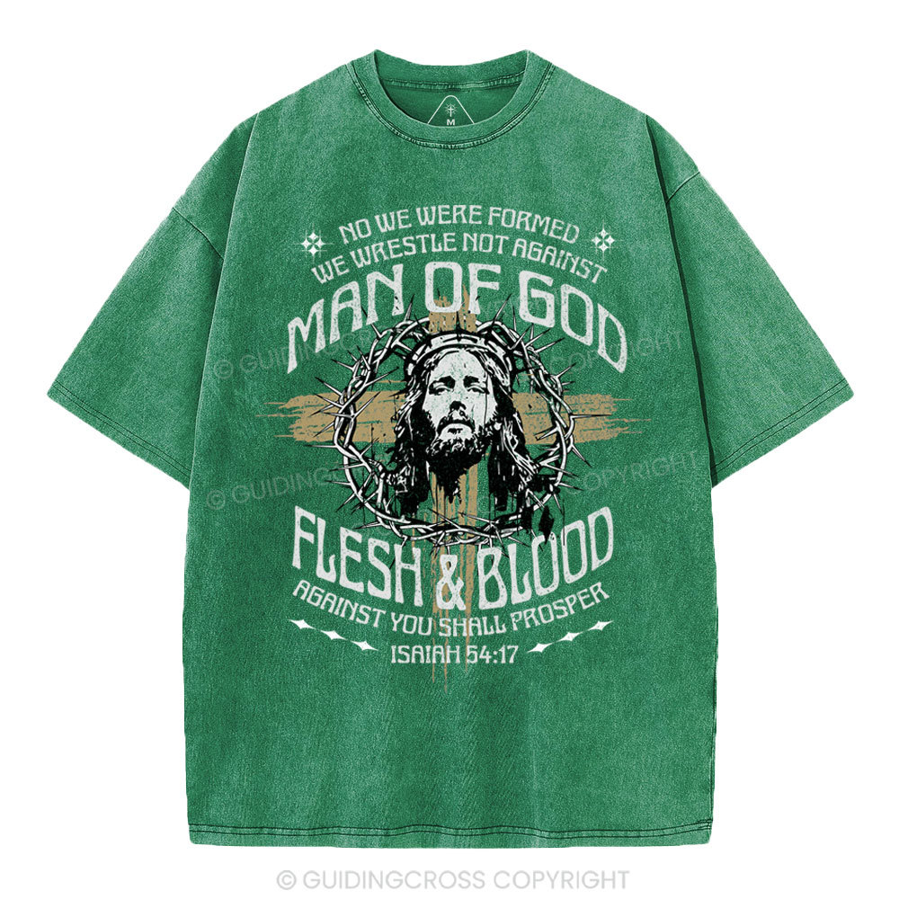 Man Of God Christian Washed T-Shirt