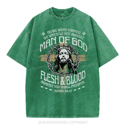 Man Of God Christian Washed T-Shirt