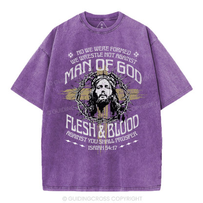 Man Of God Christian Washed T-Shirt