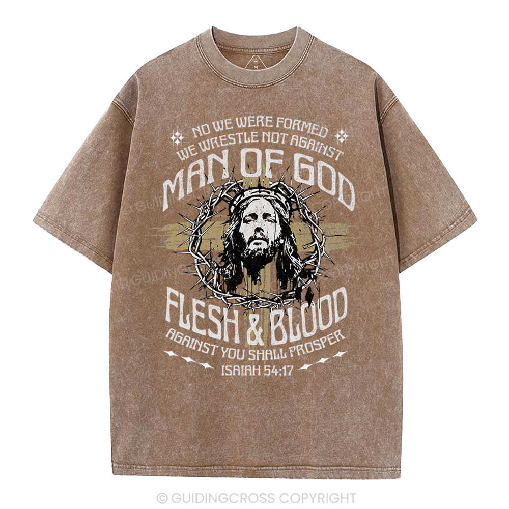 Man Of God Christian Washed T-Shirt