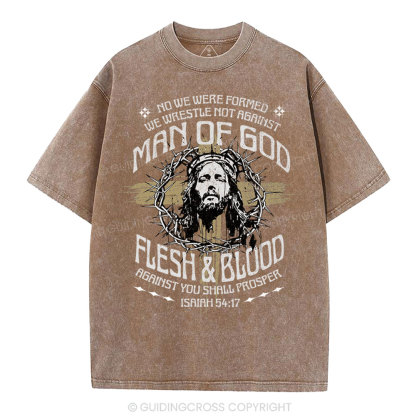 Man Of God Christian Washed T-Shirt