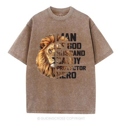Man Of God Christian Washed T-Shirt